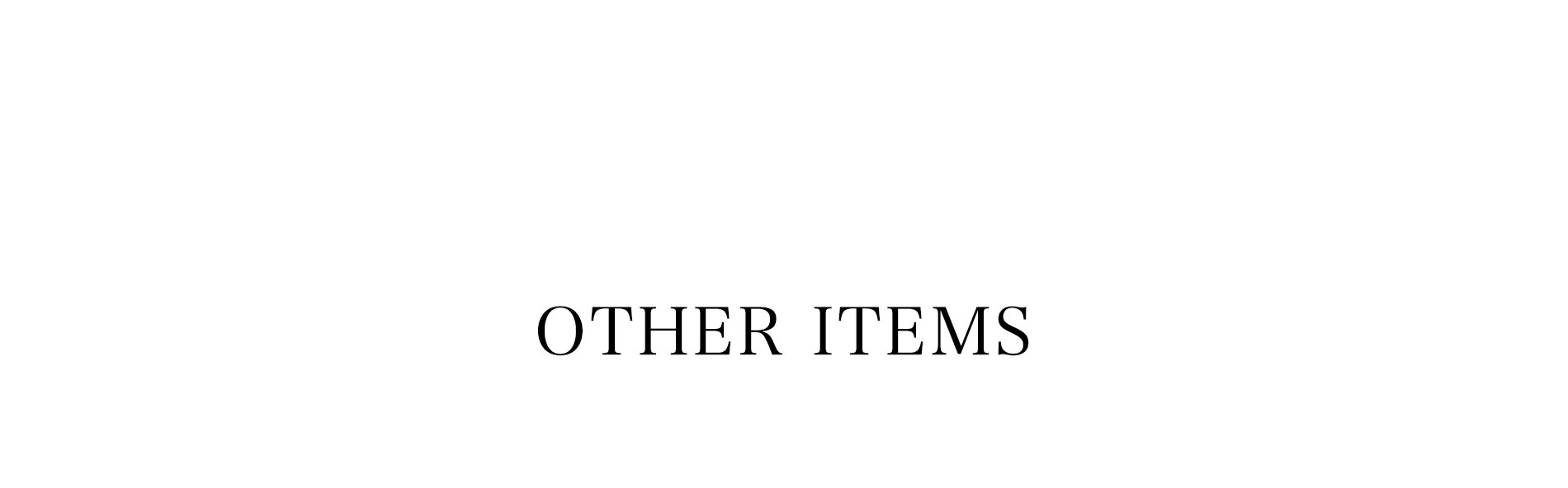 OTHER ITEMS